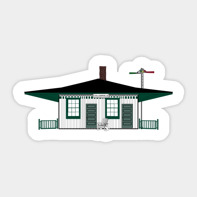 Collierville Train Station Sticker by Oakleigh Designs